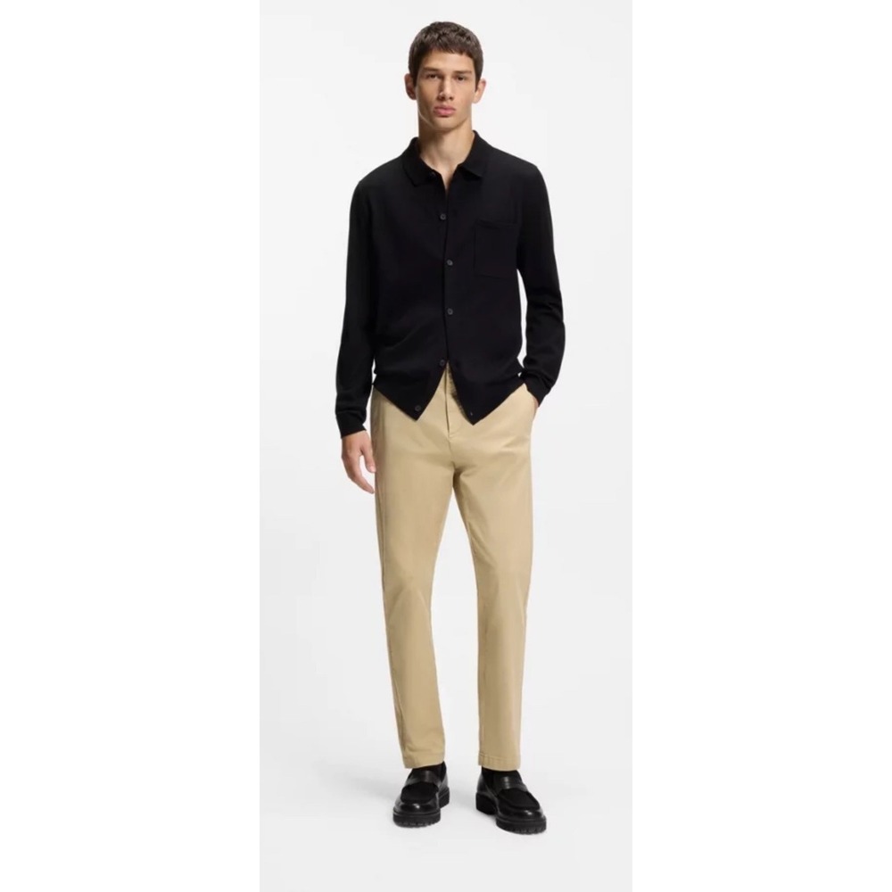 Hugo Boss Slim Fit Trouser Pants Men's Cotton Khaki Workwear Casual Tan 34 x 27S